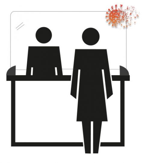 Paravirus modulable en plexiglass protection contre covid 19 Aubenas